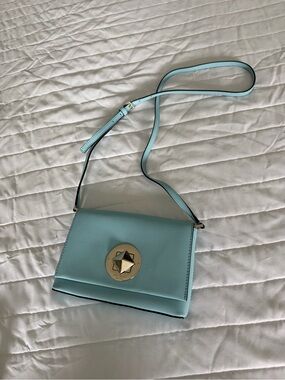 Kate Spade Aqua Blue Newbury Lane Sally Purse Bag Crossbody In EUC